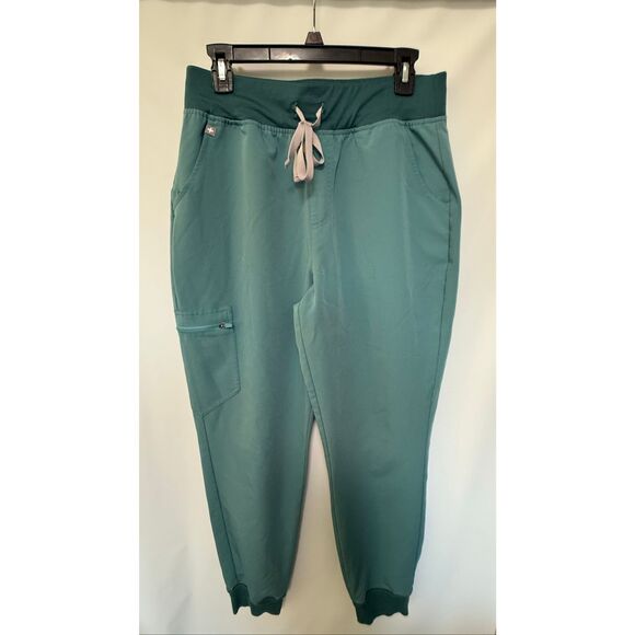 Figs Pants - Figs women Zamora green scrub jogger po#4997 size large